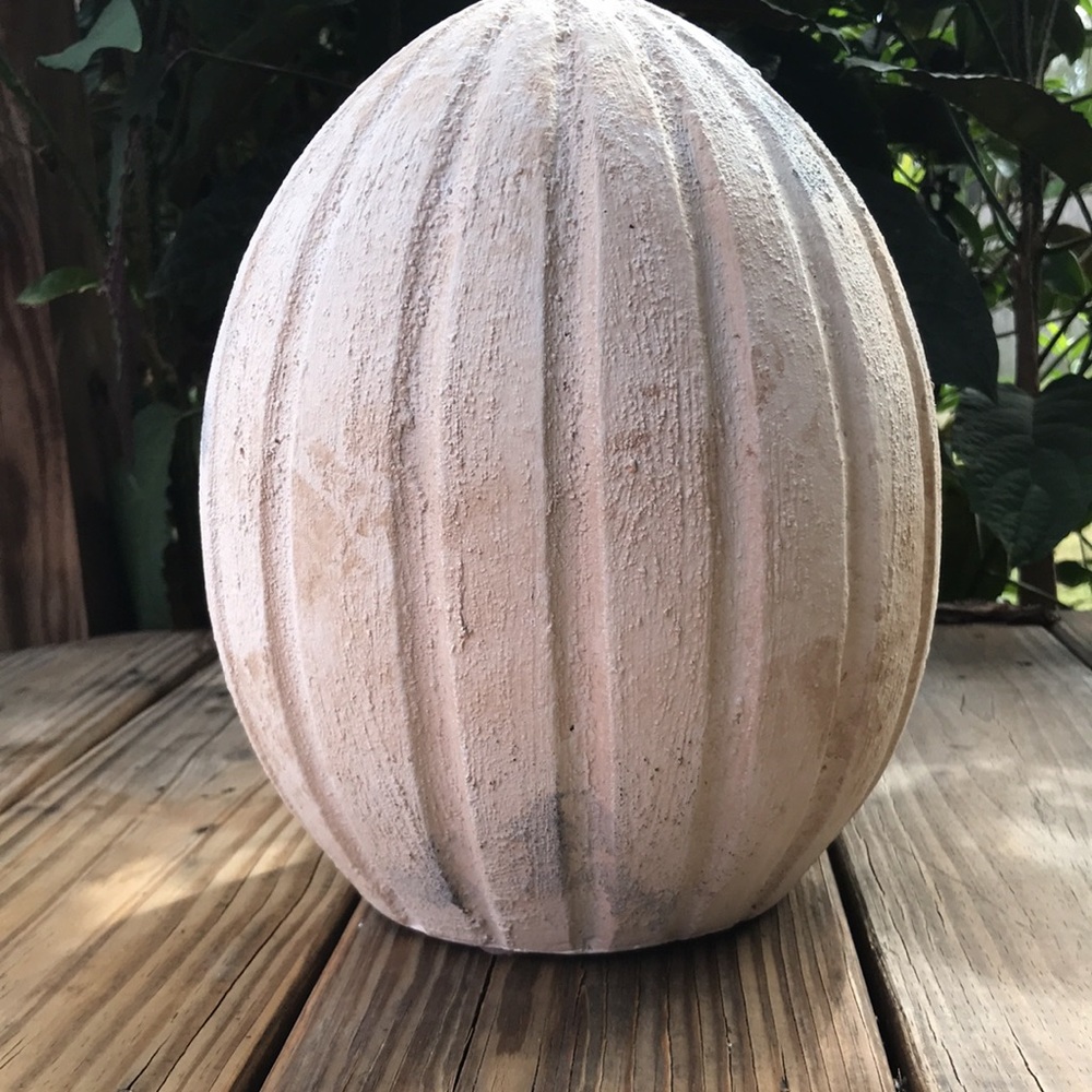 Pottery Barn Country Chic Rustic Weathered Large Size Handcrafted Easter Egg 🐣 - Picture 11 of 16